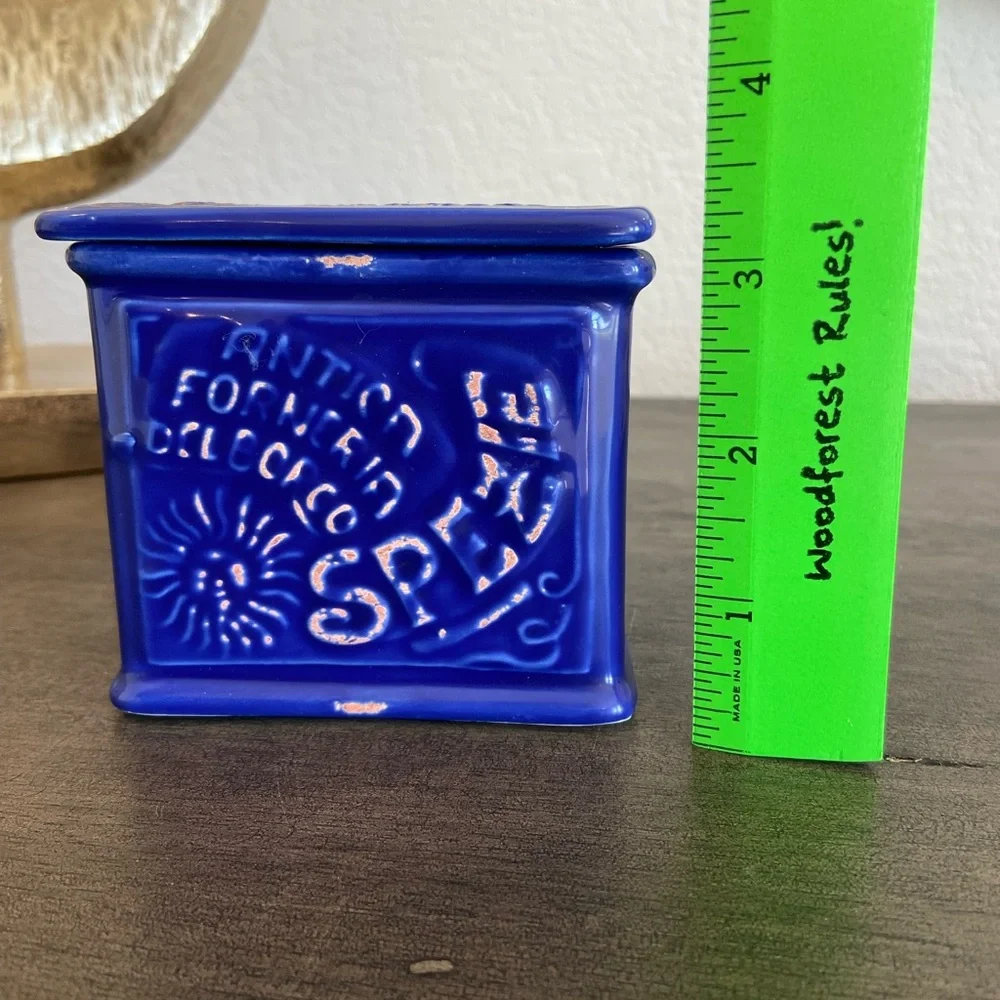 Sur la Table ANTICA FORNERIA DEL BORGO SPEZIE - Ceramic Salt Spice Box Italy